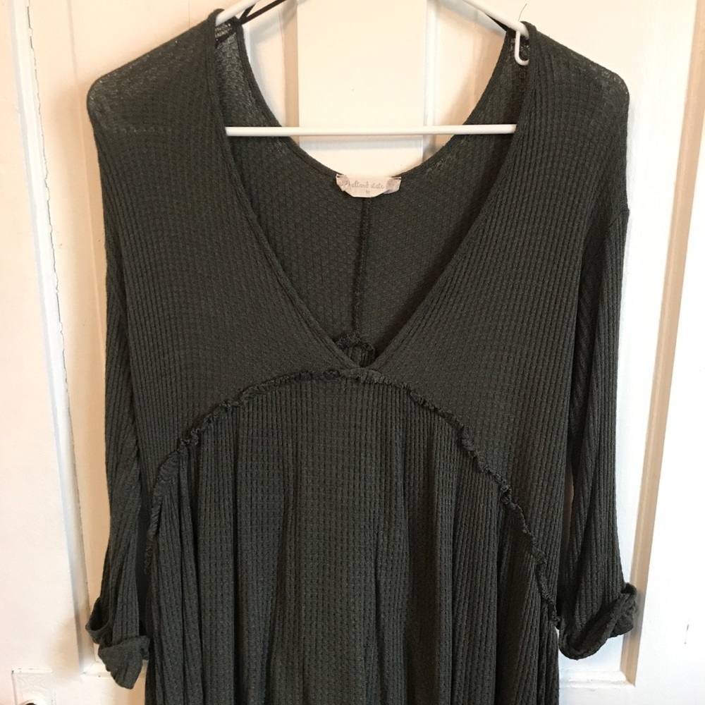 Altar’d State Flowy Deep V Neck Top